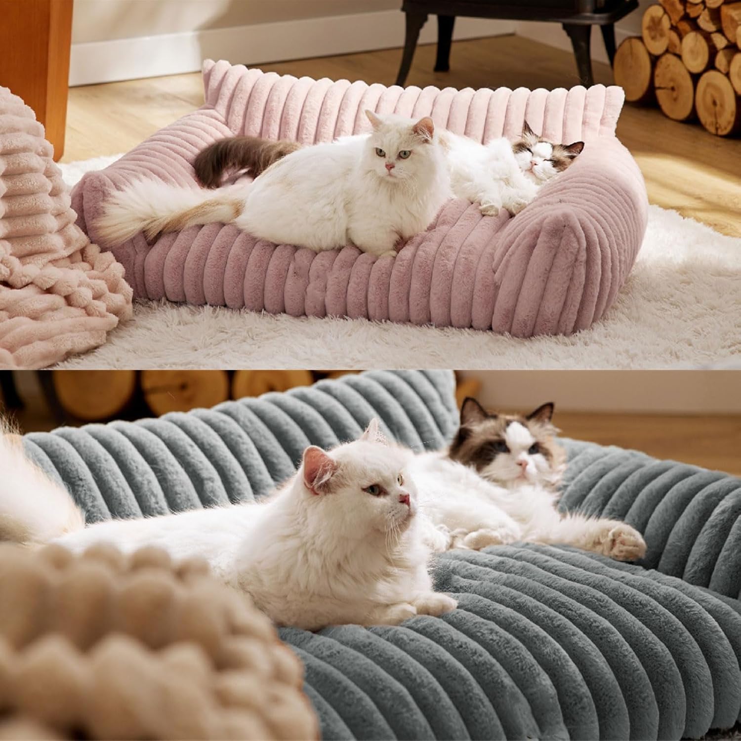 Dog Puppy Cuddle Bed Lounger Base Luxurious Cushion Sofa for Small to Large Pet Creative Pet Bed Thicken Nest