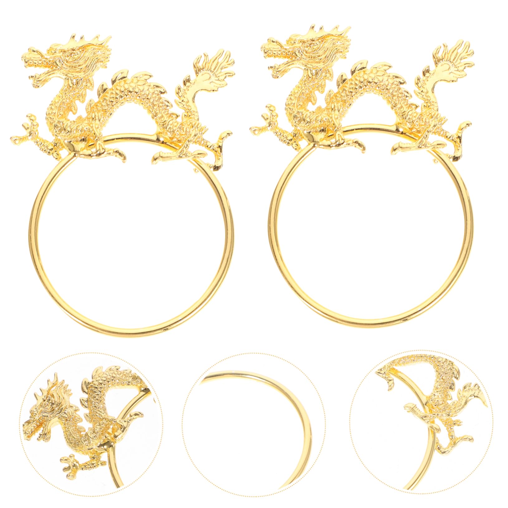 Cabilock 4 Set Portatovagliolo Festina Party Guarnitura Strenne Titolari Portatovaglioli Rustici Anelli Di Tovagliolo Matrimonio Fibbia Per Tovaglioli Per Hotel Metallo Golden 4 Pezzi * 4