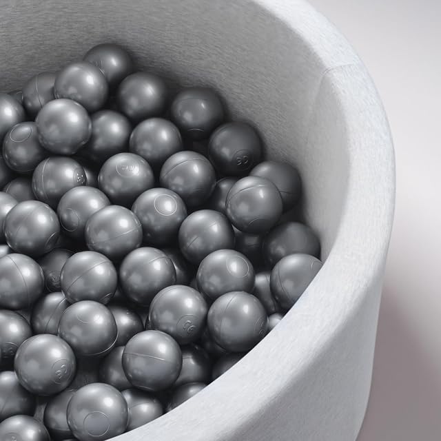 Foto 2 de 5 de MISIOO 100 bolas para piscina de bolas de 6 cm, seguras y no tóxicas, resistentes a roturas