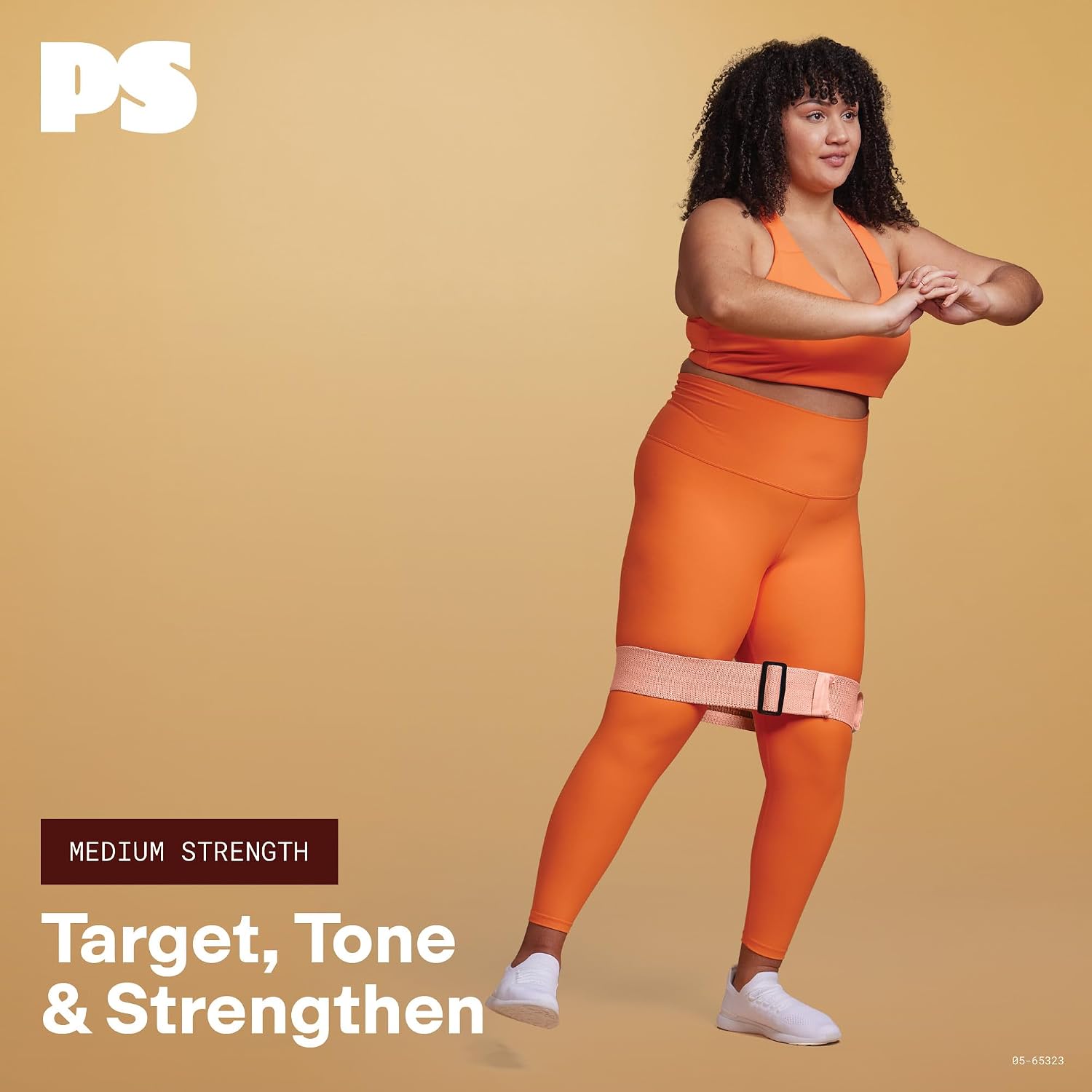 POPSUGAR Adjustable Hip Resistance Band (Coral), Medium Strength Exercise Band for Men & Women, 4 Resistances for Toning Legs, Glutes, Lower Body Workout, Non-Slip Comfort-Grip Fabric Elastic Band