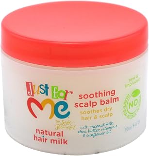 Just For Me Hair Milk Soothing Scalp Balm 6oz - Non-Greasy Relief for Dry, Tight Scalps from Braids & Twists