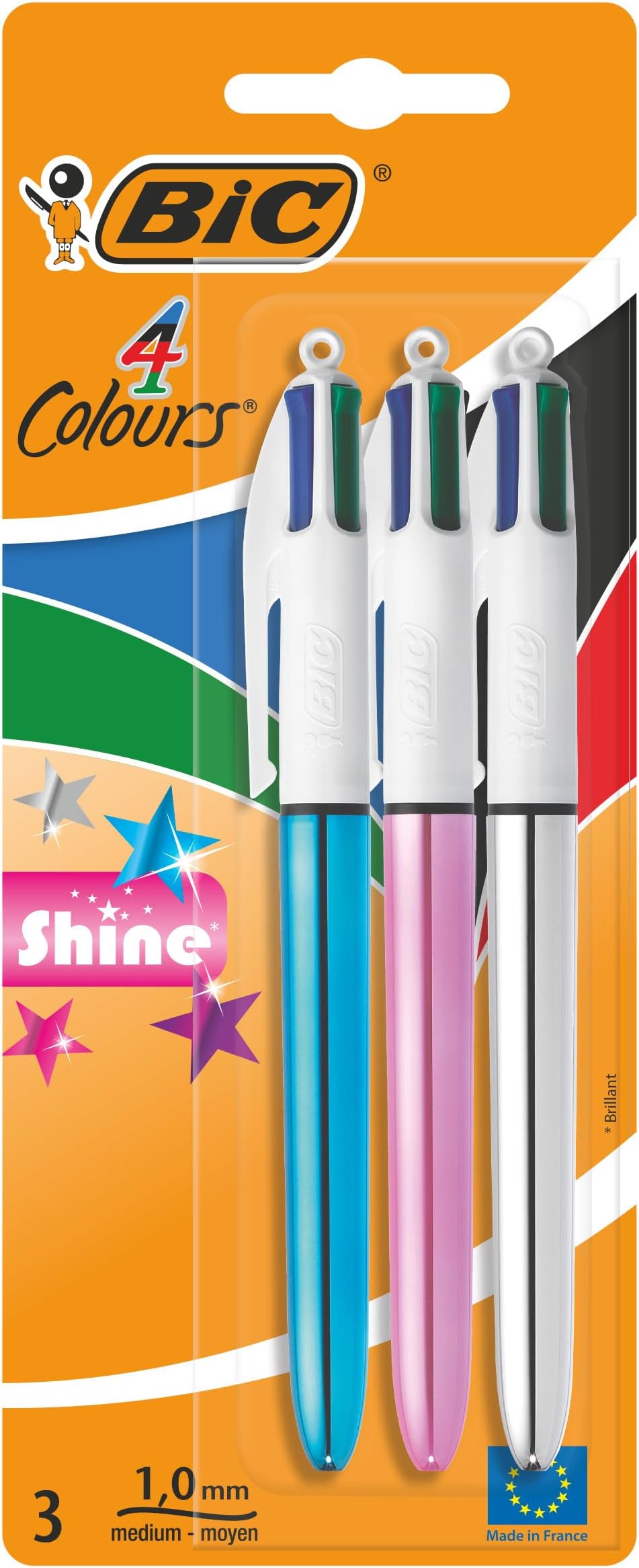 Penna 4 Colori BIC Con Matita HB - 3 Inchiostri (Nero, Blu, Rosso) + Mina 0.7mm Per Scuola E Ufficio - Foto 3