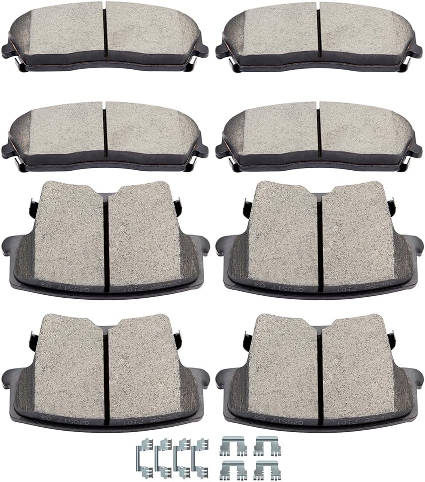 scitoo ceramic brake pads 8pcs front rear set fit for 2005-2017 for chrysler 300,2009-2017 for dodge challenger,2006-2017 for dodge charger,2005-2008 for dodge magnum front & rear brake pads d1056 & d1057