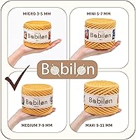 Vista 3 de Hilo de Camiseta de Algodón 7-9 mm (0.276-0.354 in) para Ganchillo, Tejido, Macramé, Manualidades DIY – Jersey Soft Ribbon, Fettuccini Zpagetti