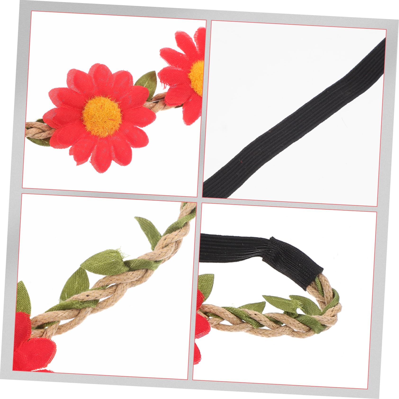 VICASKY 20 Pezzi Fasce con Fiori Girasole Colorati Cerchietti Elastici per Sposa e Feste Accessori Fotografici Eleganti per Matrimonio e Festival