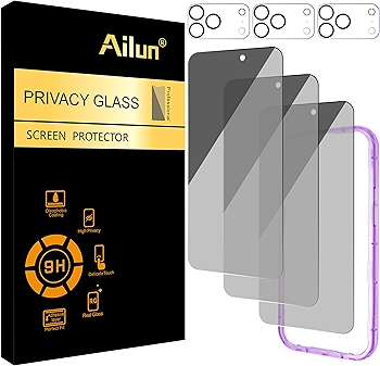 Ailun iPhone 17 Pro Max隐私屏幕保护膜及摄像头保护贴套装