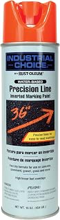Rust-Oleum 1862838 M1800 System Precision Line Inverted Marking Spray Paint, 17-Ounce, Fluorescent Red