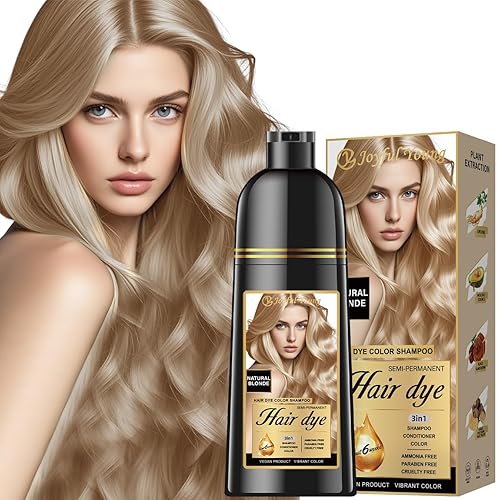 Vista 51 de Champú de tinte natural para el cabello – Color de cabello para cobertura de cabello gris – Tinte de cabello castaño medio para teñir el cabello