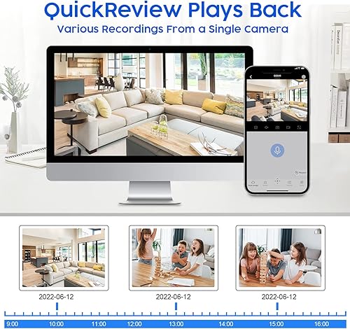 Miniatura 4 de Sistema de cámara de seguridad con cable de 8 canales con disco duro de 1 TB, CCTV DVR de 2 MP de 8 canales y 4 cámaras de vigilancia 1080P para