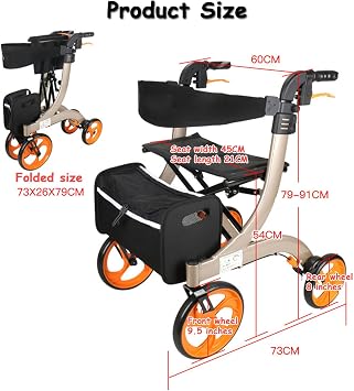 Electric Wheelchair, Foldable Motorized Power Walker, Dual Brakes, Ideal for Elderly and Disabled Mobility