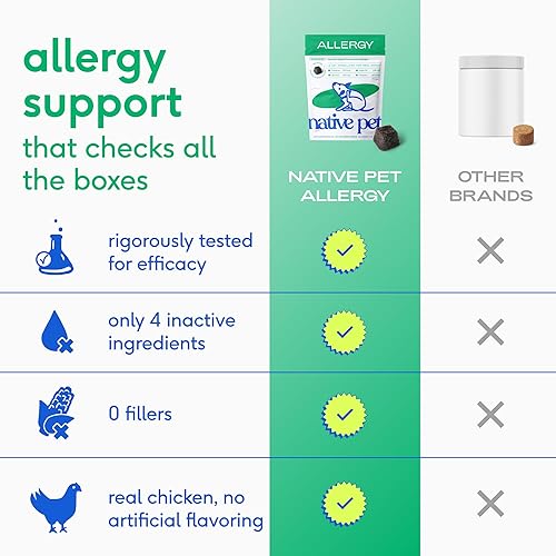 Miniatura 3 de Native Pet Masticables para alergias para perros – Alivio de la alergia de perros para razas pequeñas – Apoya el alivio de la picazón estacional