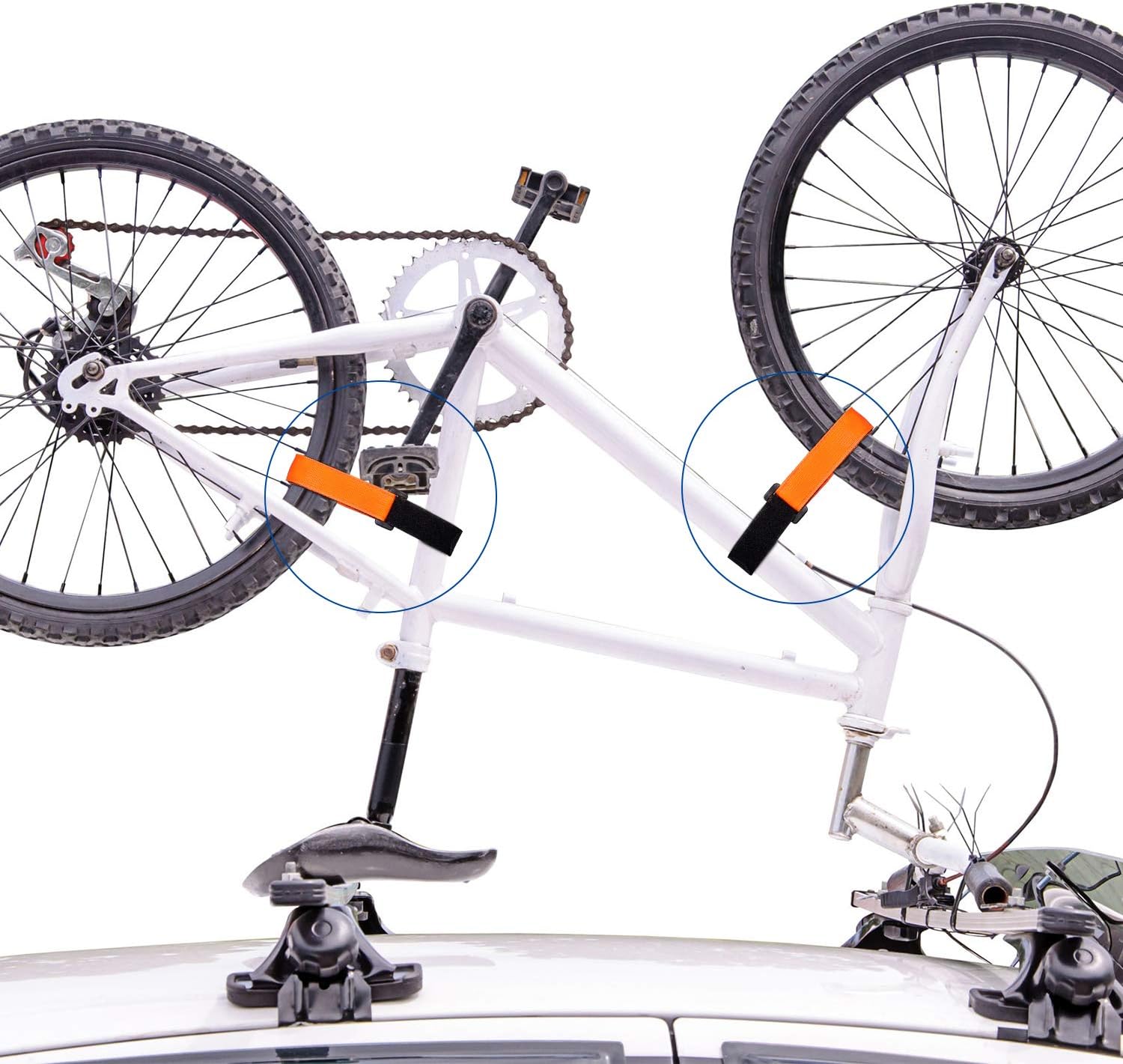 4 Pieces Adjustable Bike Rack Strap Replacement Bicycle Wheel Stabilizer Straps with Gel Grip for Bike Rack Accessories (Orange) : Sports & Outdoors