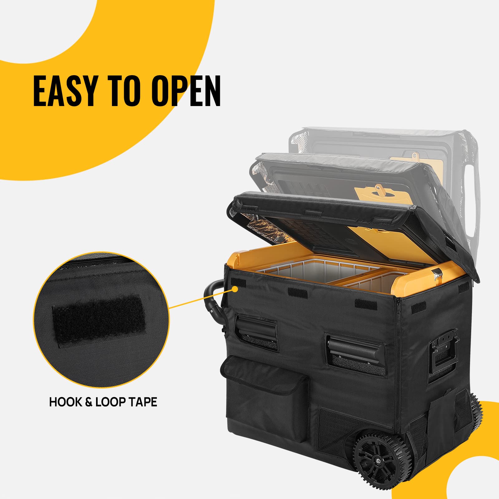 BougeRV 59 Quart Insulated Protective Cover, 12 Volt Portable Refrigerator Cover For BougeRV Cr55/Crd55 Fridge, Portable Refrigerator Bag For Dual Zone Refrigerator (Refrigerator Not Included) on Fridge.com - View 6