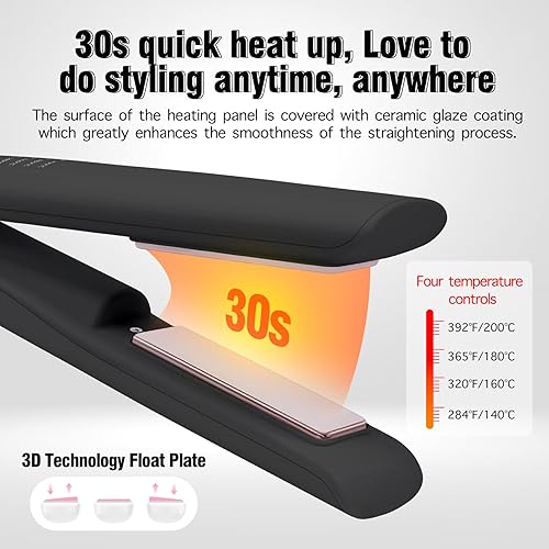 Miniatura 4 de Plancha de pelo inalámbrica 2 en 1, plancha de pelo portátil de viaje con batería de 5000 mAh, recargable por USB, adecuado para muchos peinados, 4