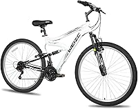WEIZE 26 Inch Dual Full Suspension Mountain Bike - 18-Speed High-Carbon Steel MTB for Men Women Adults 5'2"-6'2"