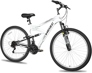 WEIZE 26 Inch Dual Full Suspension Mountain Bike - 18-Speed High-Carbon Steel MTB for Men Women Adults 5'2"-6'2"