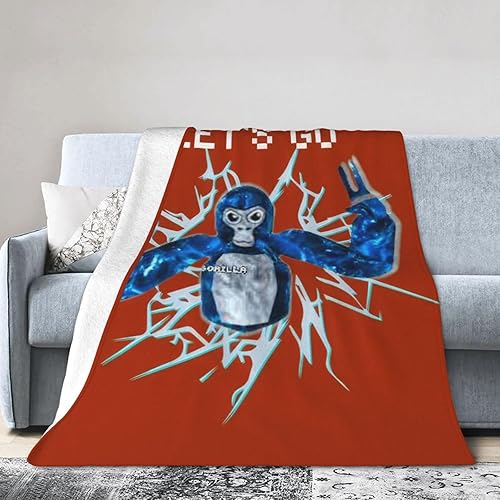 Gorilla Tag - Manta de regalo para niñas y niños, 40 x 30 pulgadas, manta de franela suave y acogedora para mujeres y hombres, manta de gorila para