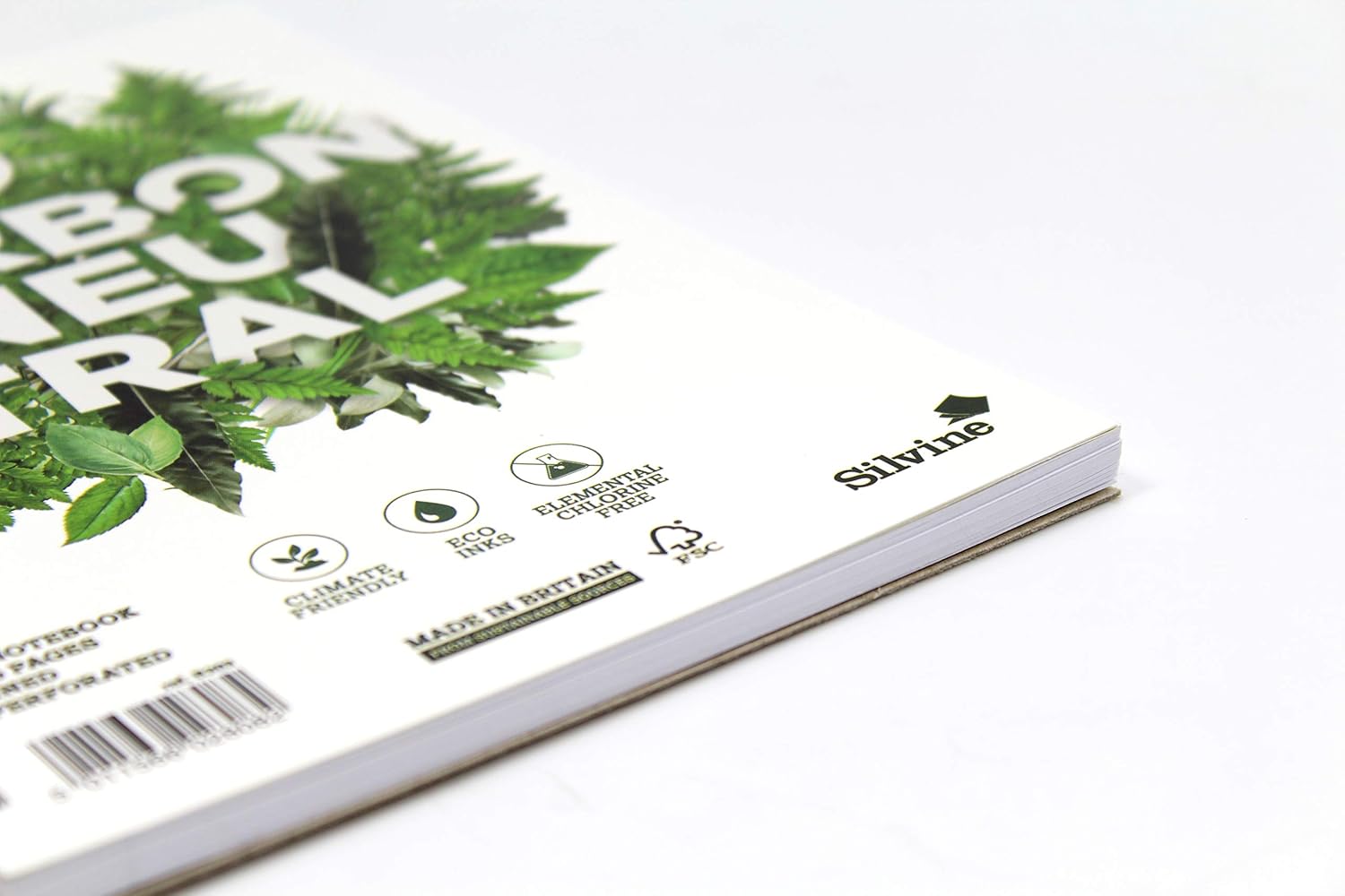 Silvine A5 Carbon Neutral Wirebound Notebook - Ruled Feint, 120 Pages of Premium CO2 Neutral Paper. Ref R303 [Pack of 5]