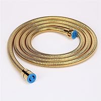 Vista 6 de Reemplazo de manguera de ducha,Manguera de cabezal de ducha extra larga de 79 pulgadas,Accesorio de manguera de ducha de bidé dorado titanio