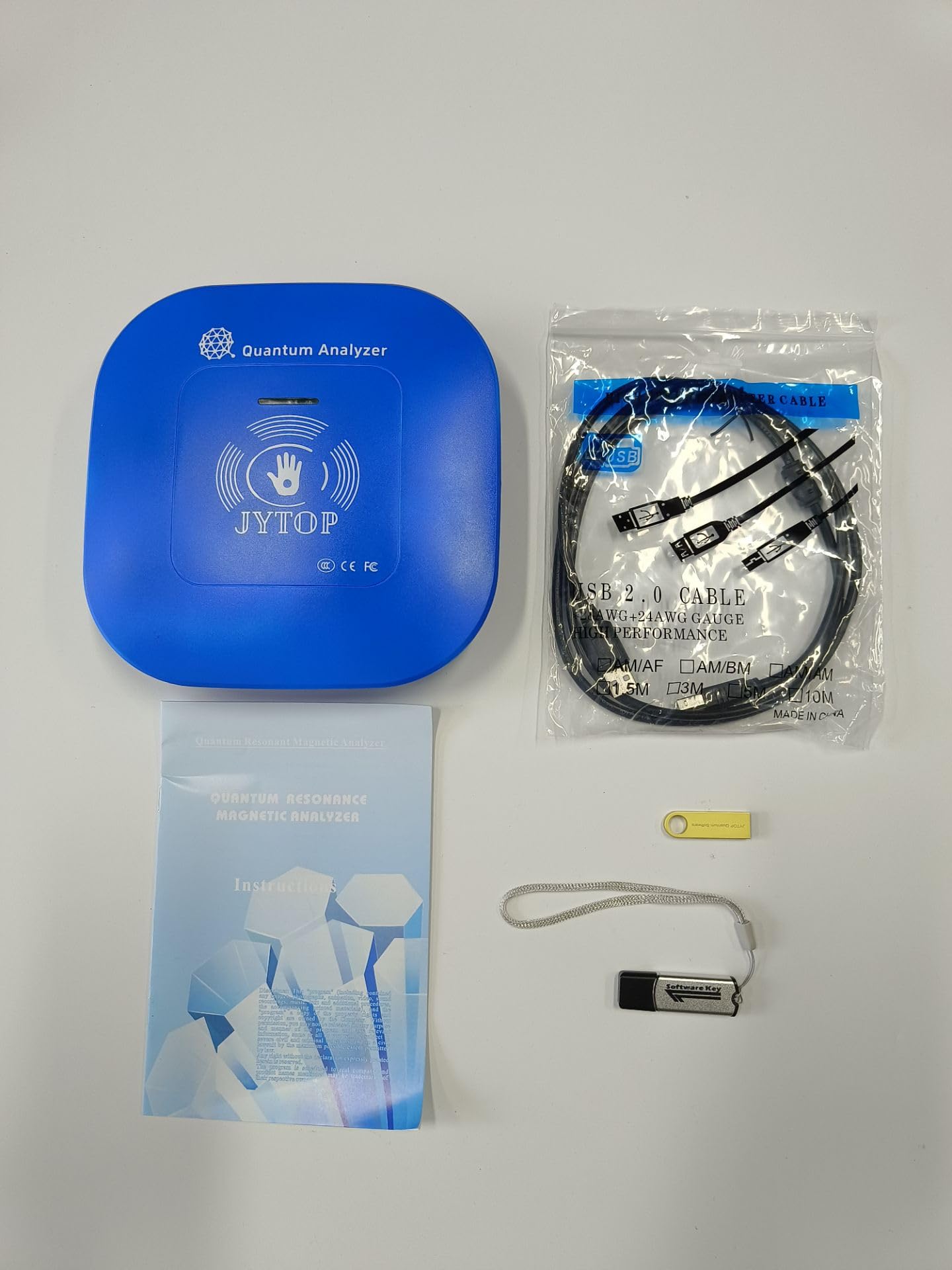 CareforYou QMR-998 Quantum Resonance Magnetic Analyzer Set Hand Touch Quantum Body Analyzer with 52 reports 10th Generation New (blu)