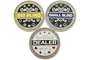 Luck Lab Texas Hold Em Poker Chips - Professional Dealer Button and...