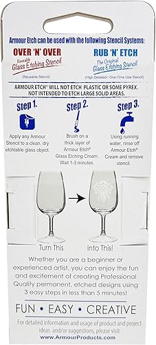 Miniatura 4 de Armour Etch Crema de grabado para vidrio y espejos (Pkg1)