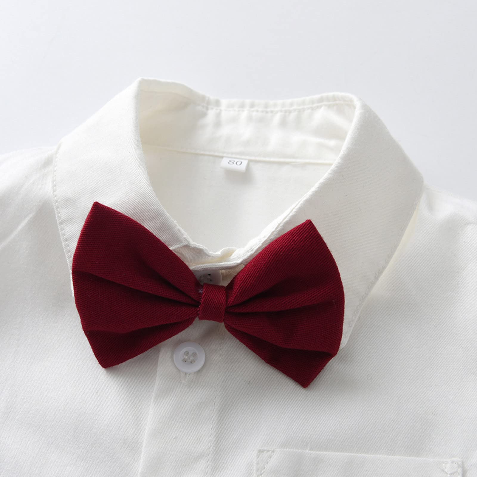 Completo Elegante Bambino Estivo, Battesimo Bimbo - Completini E Coordinati Gentiluomo Manica Corta Body Camicie Bretelle Pantaloni Estate Neonato Abiti, 1-5 Anni