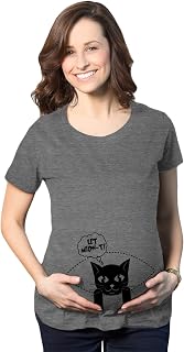 Crazy Dog Tshirts Womens Let Meowt Maternity Tshirt Funny Cat Lady Pet Lover Pregnancy Tee Price In India