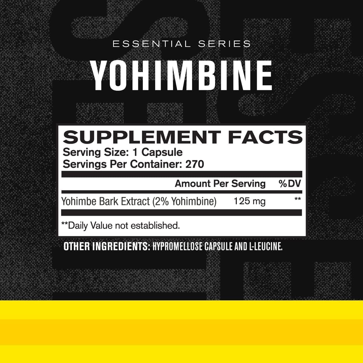 Yohimbine Extra Strength Supplement 2.5mg, 270 Capsules - Premium Yohimbe Bark Extract Supplement for Experienced Users - Body Recomposition, Energy & More - Zero Fillers - 270 Veggie Capsule Pills : Health & Household