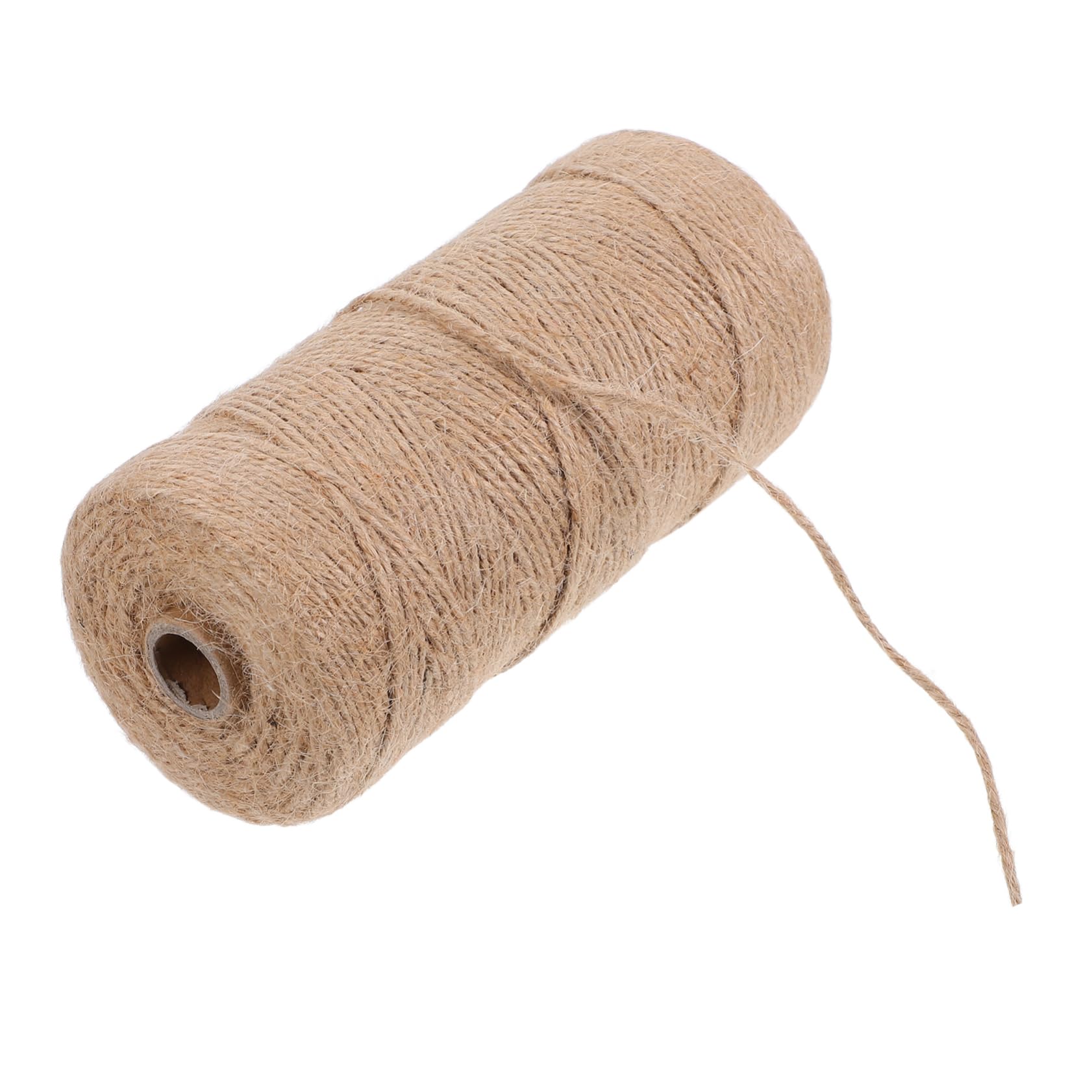 Mikikit 1 Roll Natural Jute Twine String for Crafts and Gardening Durable Packing Material for Present Wrapping Art Decoration and Creative DIY Projects