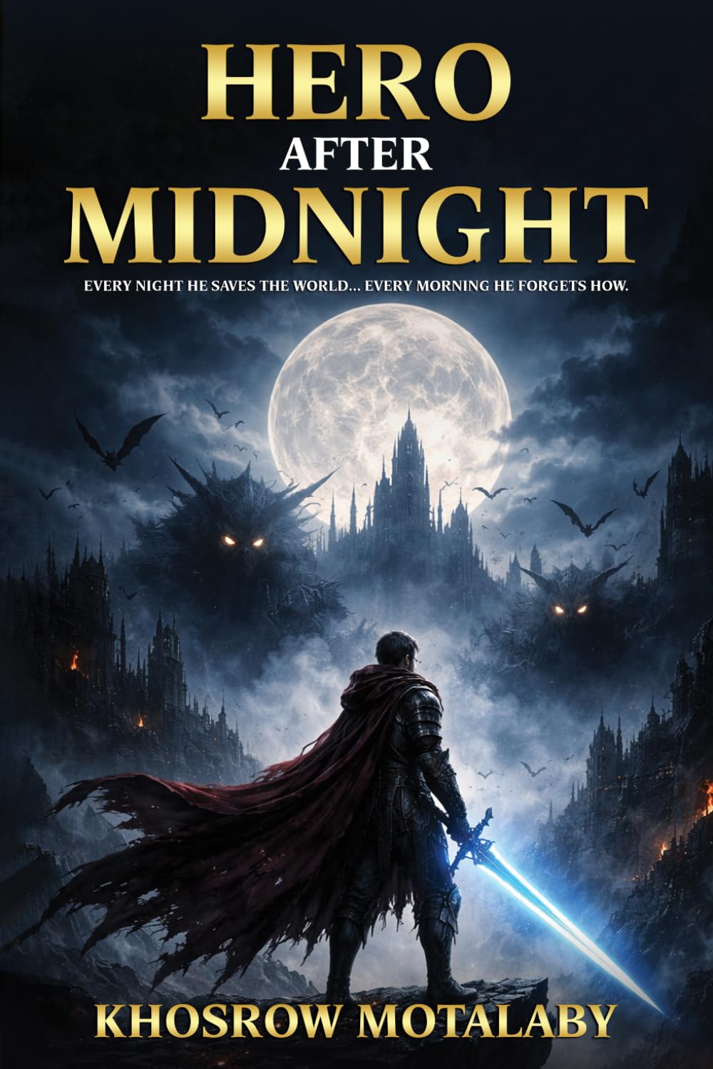 Hero After Midnight: EVERY NIGHT HE SAVES THE WORLD... EVERY MORNING HE FORGETS HOW.