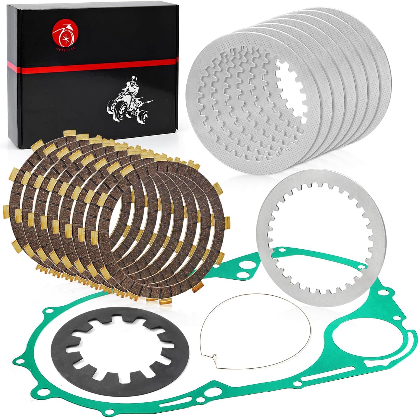 Clutch Friction Plates Kit Spring w/Gasket For YAMAHA XVS1100 V-star 1100 1999-2009 5P9-W001G-00-00