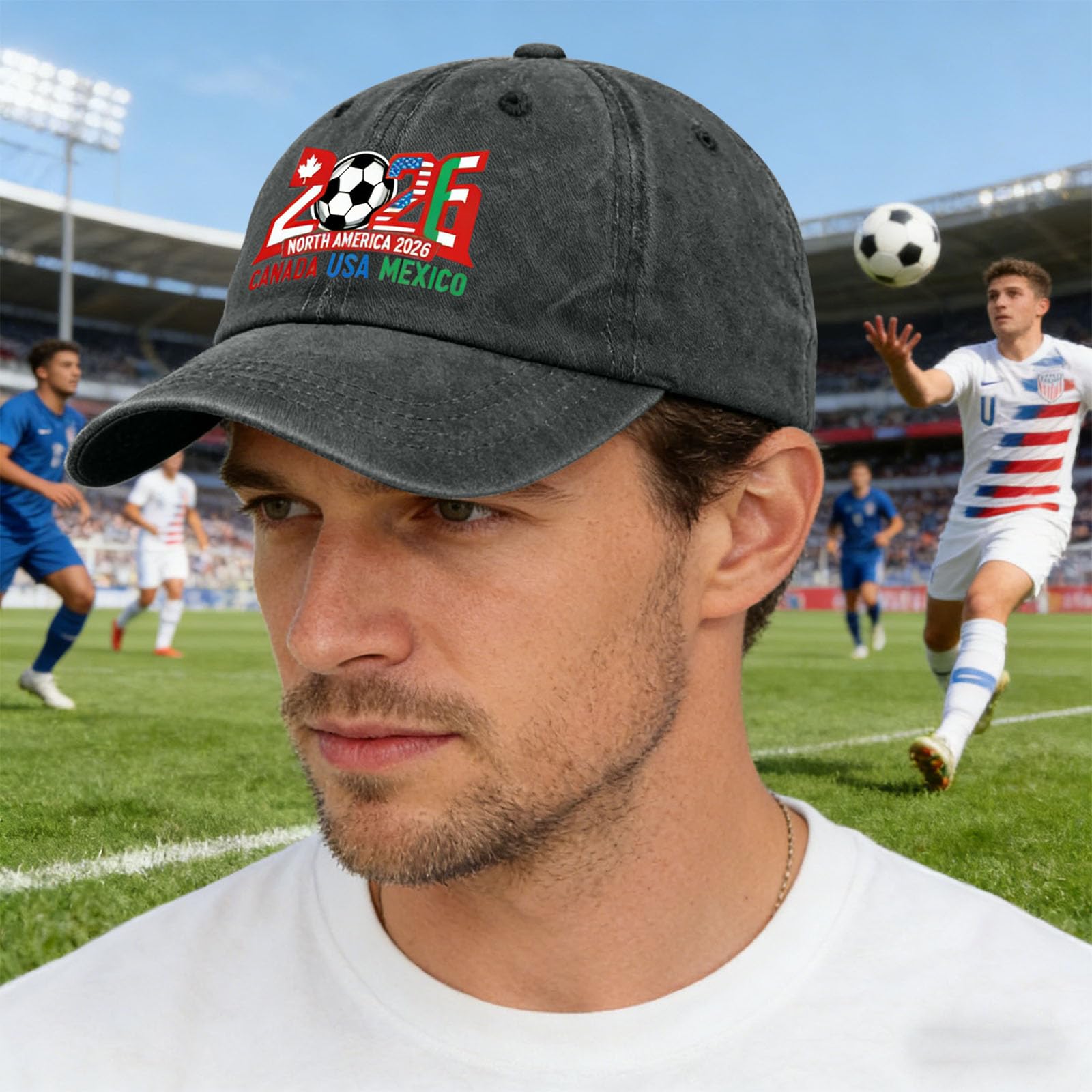 2026 Cup Hat, USA Canada Mexico World Cup Soccer Cap, Host Country Soccer Football Cap, Cotton Baseball Hat for Men Women — view 2