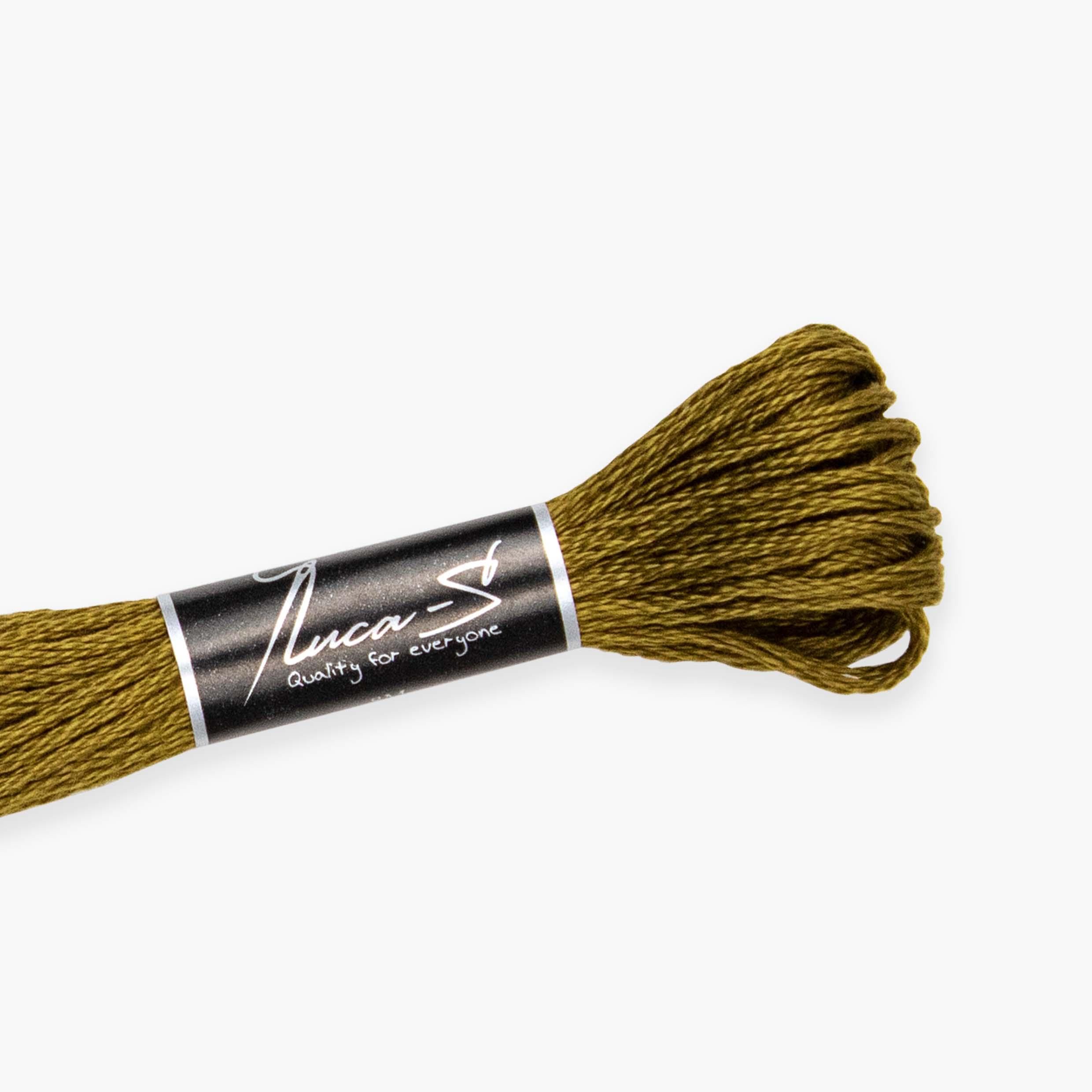 Premium Embroidery Thread Luca-S, 100% Giza Cotton, Oeko TEX Certified Stranded Cotton - 327 / DMC 830 / Anchor 277