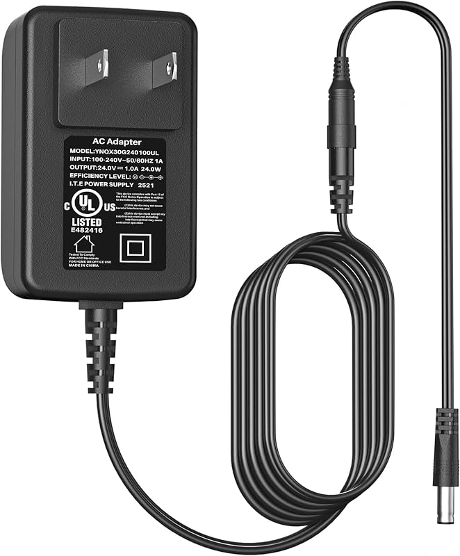 Adaptador de 24 V CA/CC compatible con Epiphone Electar 10 Electar10 | Amplificador de guitarra eléctrica de estado sólido amplificador de práctica 24VDC 22W DC24V Clase 2 cargador de transformador fuente de cable de alimentación