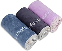Xoofewal Microfiber Gym Towel 3-Pack: Super Soft, Quick-Dry Absorbent Towels for Workout, Yoga, Gym, Travel (Blue/Grey/Purple)