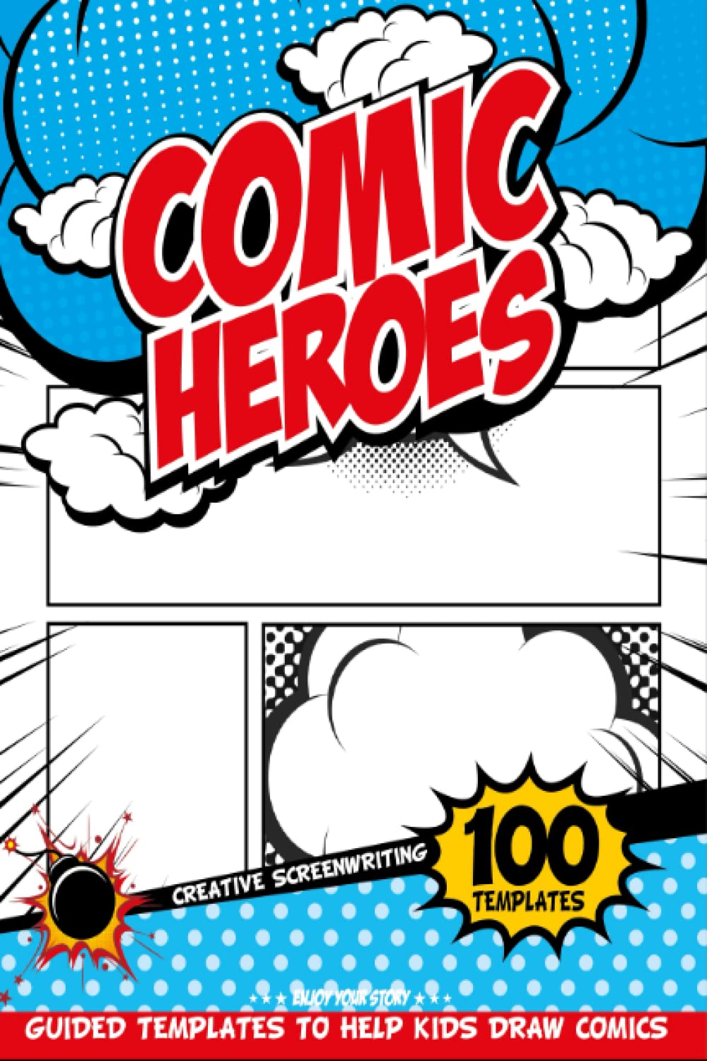 Comic Book Drawing Book: Authentic Templates For Practicing How To Draw Manga For Kids 9-12 | Cartoon Birthday Activities For Tweens