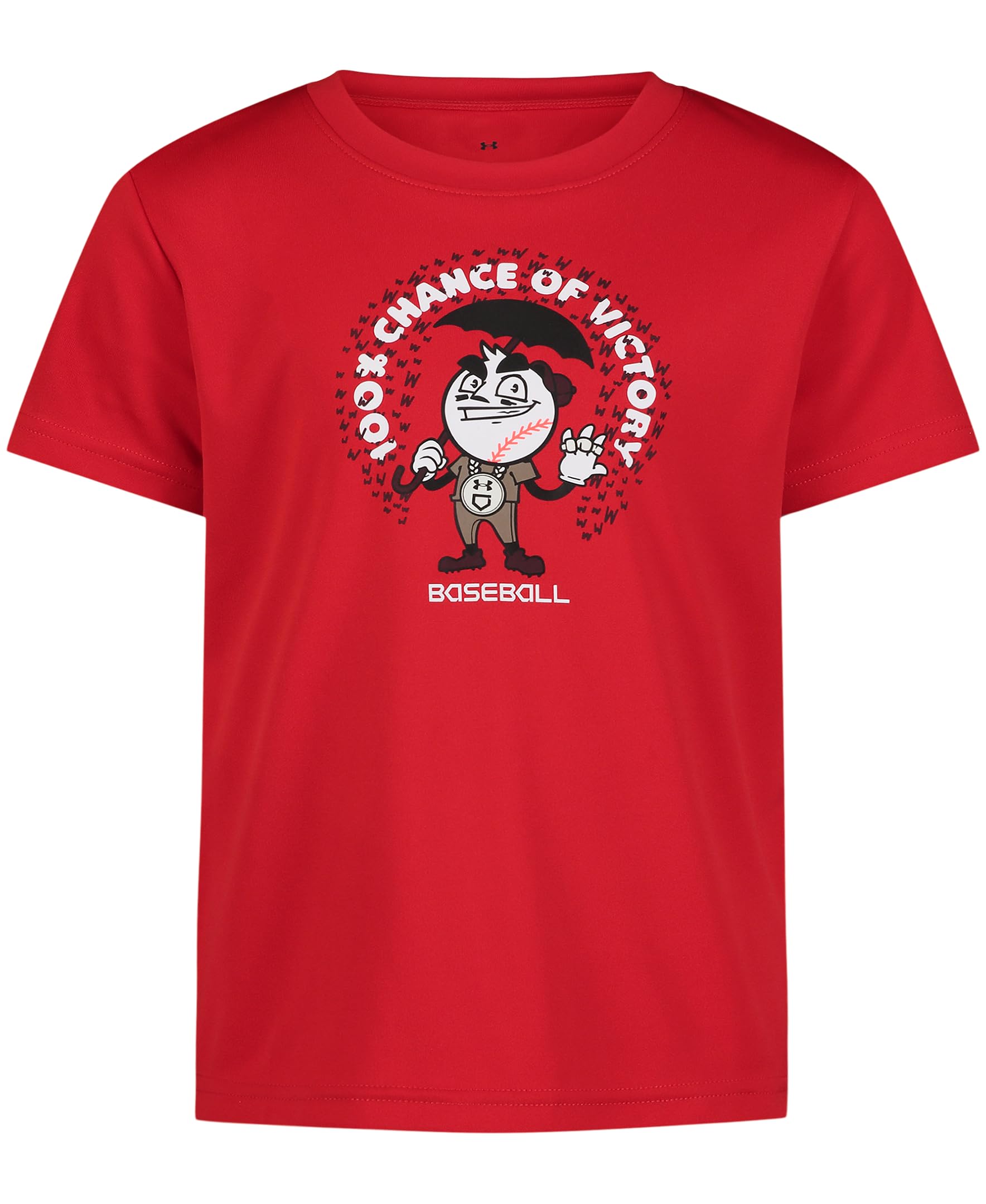 Under Armour Boys Short Sleeve Sports Graphic T-Shirt Lightweight Breathable Relaxed Fit Red Victory 4