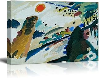 wall26 - Romantic Landscape by Wassily Kandinsky - Canvas Print Wall Art Famous Painting Reproduction - 24" x 36"