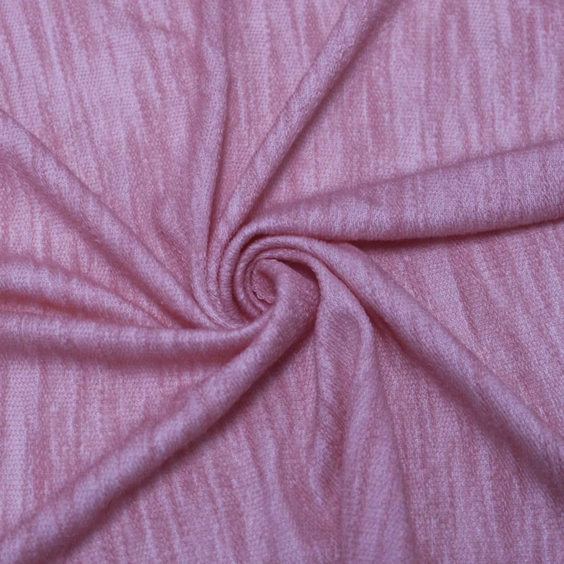 Stylish FABRIC Poly Rayon Slub Fleece French Terry Loop Knit, Clothing, Dresses, Decorations, Apparel Fabric, DIY Projects, Mauve Chambray Red 1 Yard