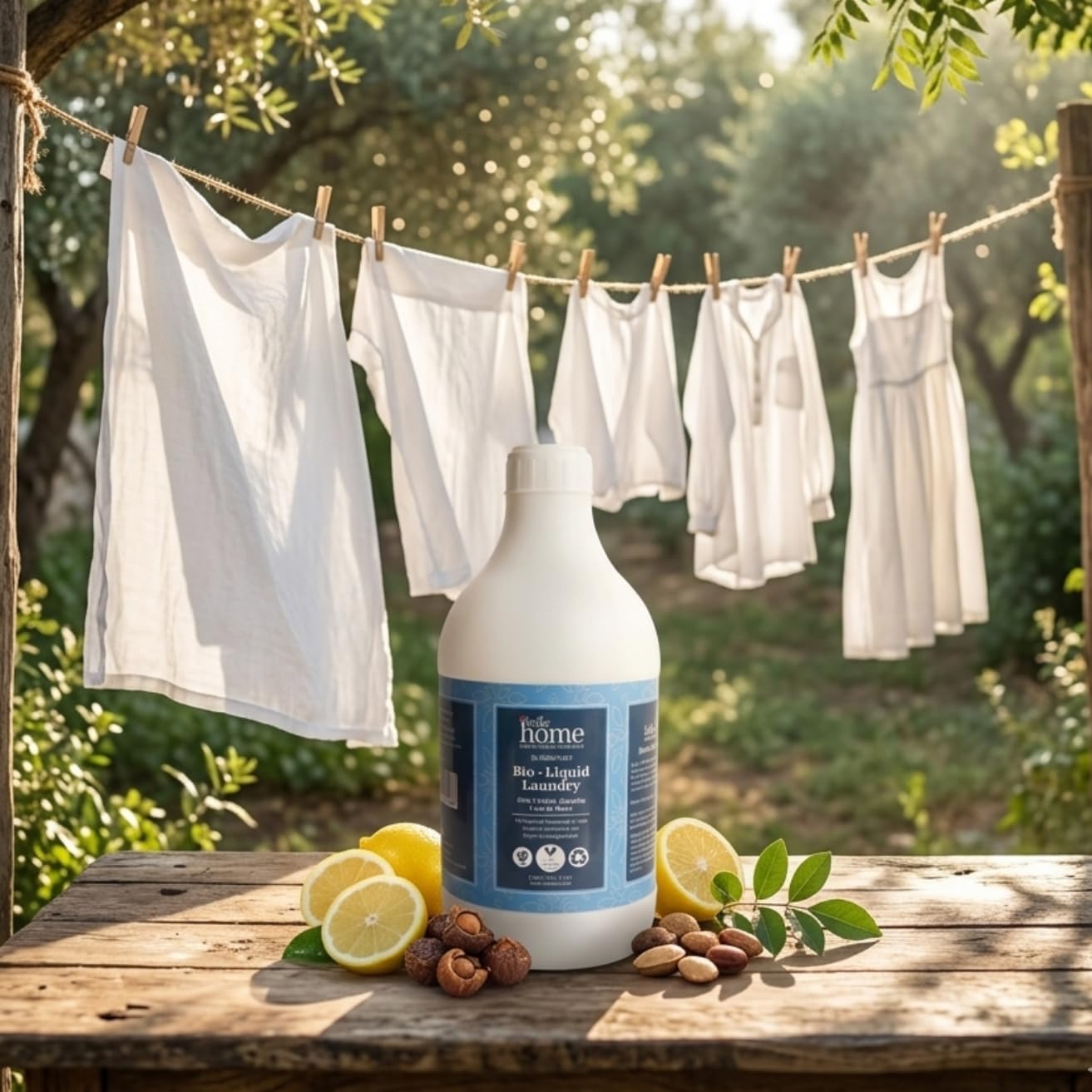 Rustic Art Organic Bio-Liquid Laundry | Enriched with Soapnut & Lemon | Front & Top Load Washing Machine | (1100 ML)