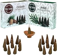 Vista 193 de TRUMIRI Incense Cones - Combo Pack of 20 Cone Incense - 10 Nag Champa + 10 Palo Santo - Insence Cones - Incense Cones Scented - Cone Incense Scents