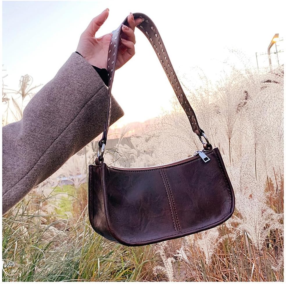 Geelyda Shoulder Purses for Women with 2 Straps, Trendy Studded Small Purse, Women's Handbags Crossbody Shoulder Bag - Image 2