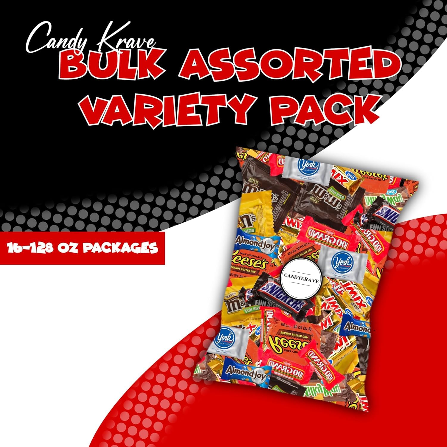CandyKrave Assorted Chocolate Candy Variety Pack - 2 lbs Fun Size Chocolate Assortment - Individually Wrapped Bulk Chocolate Candy Mix - Delicious Sweets for Kids, Adults, Pantry, Office & Birthdays