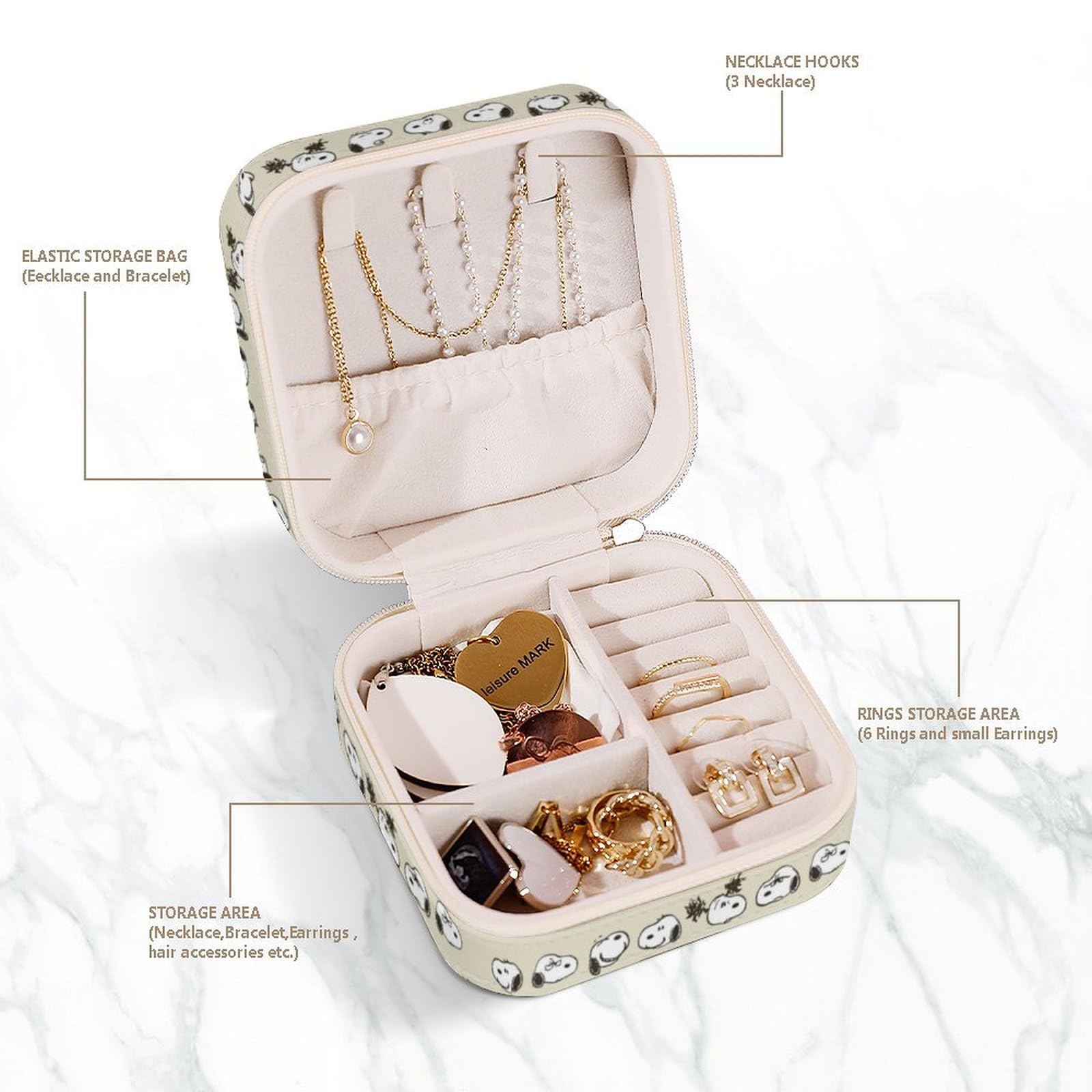 Amazon｜スヌーピー ジュエリーボックス アクセサリーケース