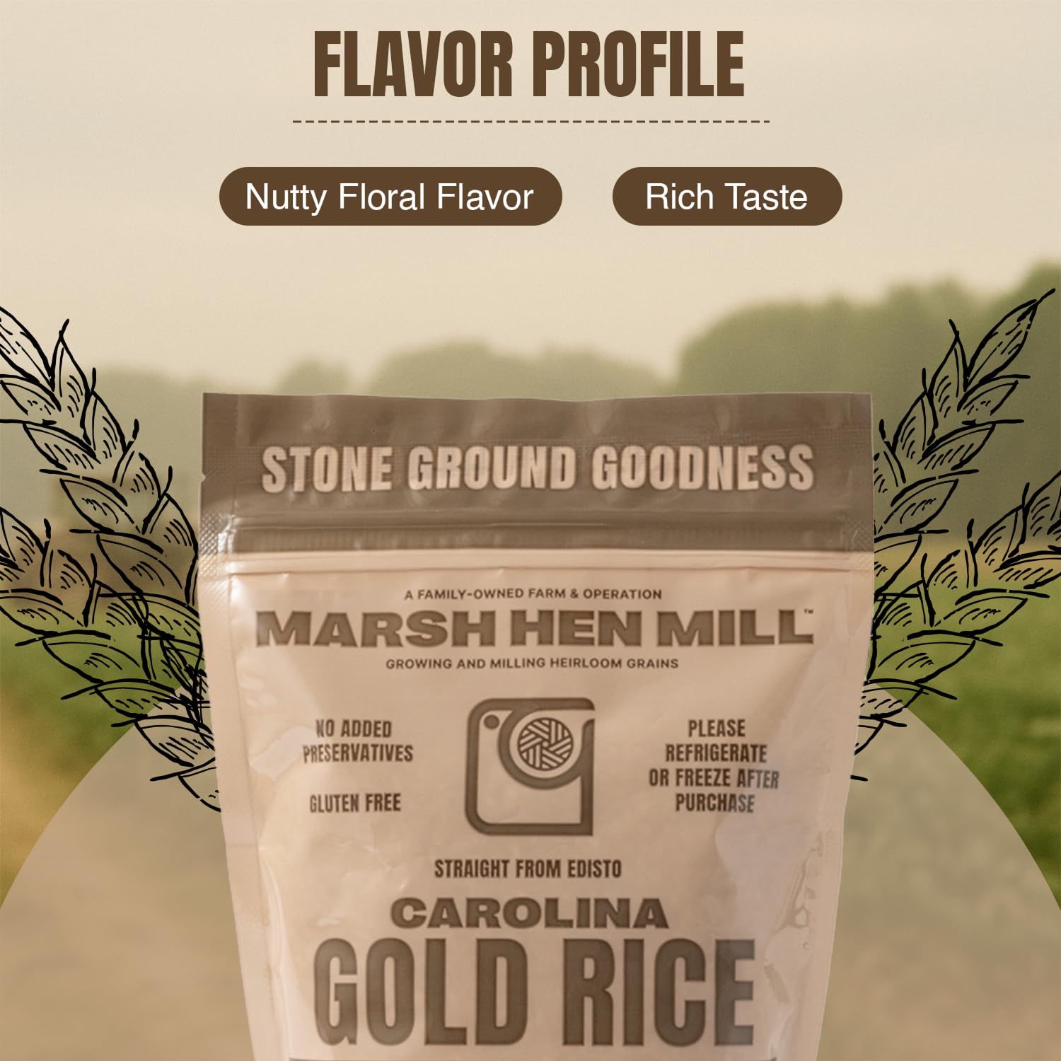 Marsh Hen Mill Variety Pack of 2, Sea Island Red Peas & Carolina Gold Rice, Premium Heirloom Southern Legumes & Long Grain, Non-GMO High Fiber, Perfect for Recipes and Hoppin' John, 24 oz Each
