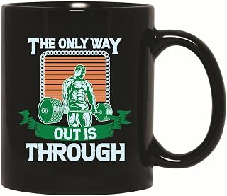 Gift for Gym Fitness Lovers Motivational Quote Cute 11oz 15oz Black Coffee Mug