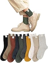 Yazon Men's Socks, Spring and Summer, Color Socks, Casual Socks, 10 Pairs of Cotton, Stylish, Sports, Business, Medium Thickness, Crew Socks, Breathable, Sweat Absorbent, Spring, Summer, Autumn, Winter, Men's Socks, 9.8 - 10.6 inches (25 - 27 cm), Gift