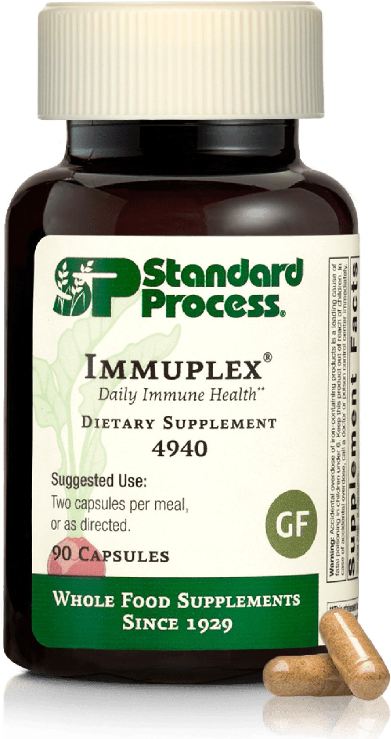 Immuplex - Daily Immune Support Supplement with Folate, Iron, Vitamin C & Vitamin A - Mineral Supplement with Antioxidant Ingredients - 90 Capsules