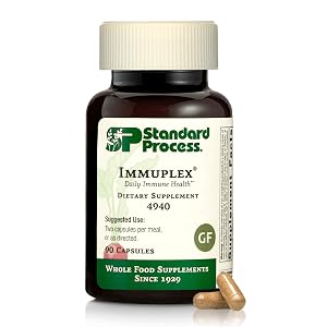 Standard Process Inc Immuplex - Daily Immune Support Supplement with Folate Iron Vitamin C Vitamin A - Mineral